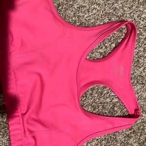 kids sports bra bright pink